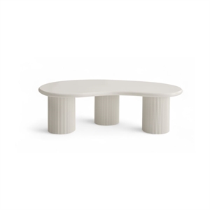 Wave sofabord - Cream white - Mål: 130 x 70 cm. H: 40 cm. - Stærk pris